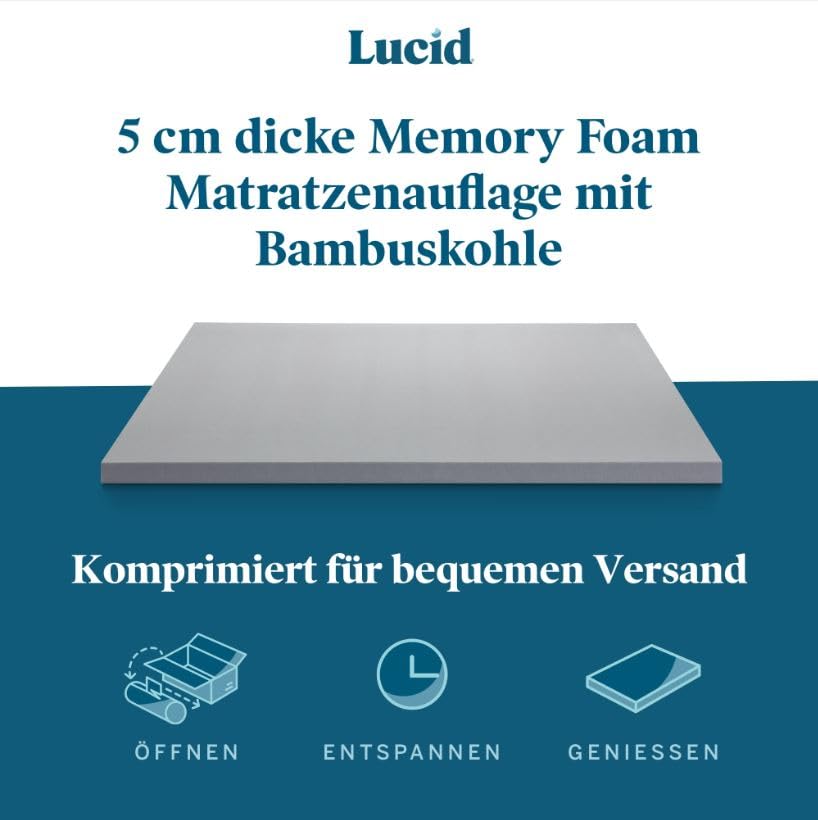 lucid-memory-foam-matratzen-topper-120x200cm-5cm-bambuskohle image 8
