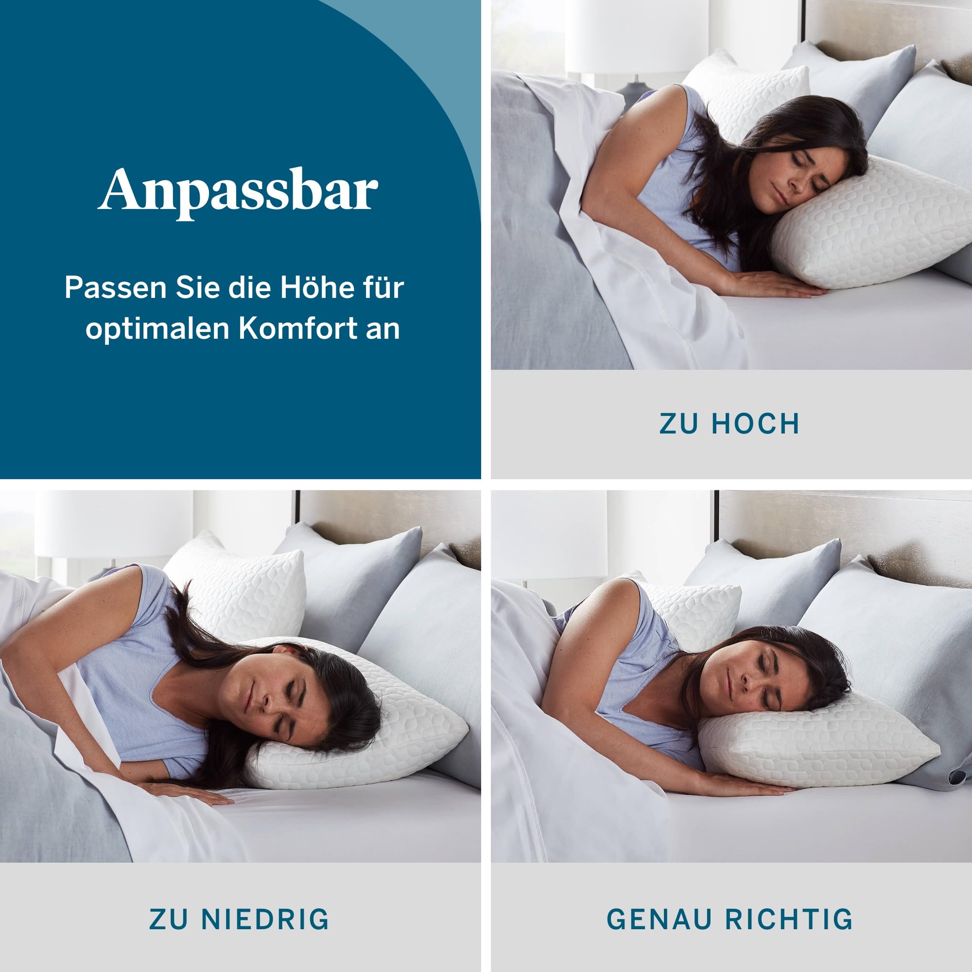 lucid-hybrid-kopfkissen-40x70-cm-memory-foam-microfaser-verstellbar image 3