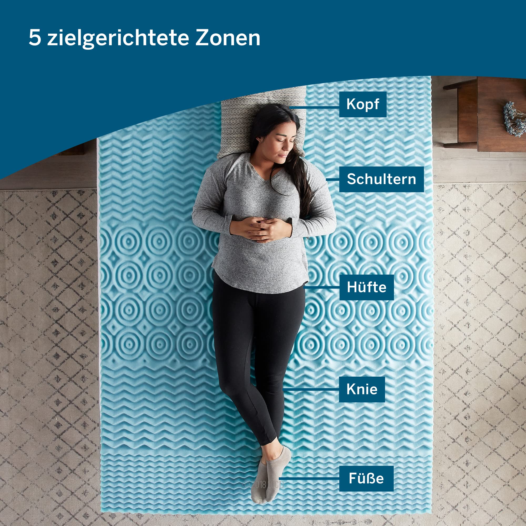 lucid-5-zonen-gel-memory-foam-matratzen-topper-5-cm-180x200-cm-blau image 3