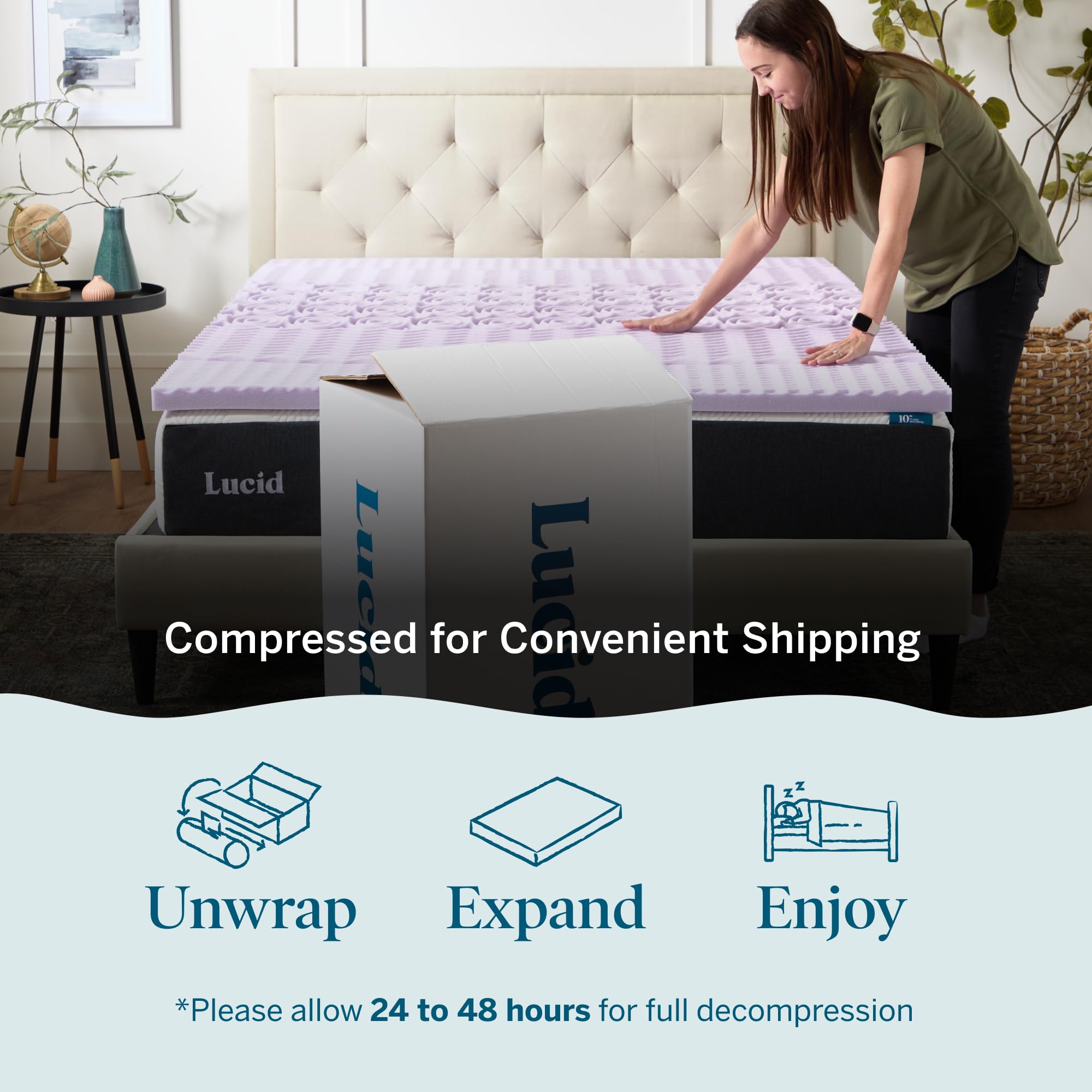 lucid-zoned-memory-foam-matratzen-topper-mit-lavendel-king image 4