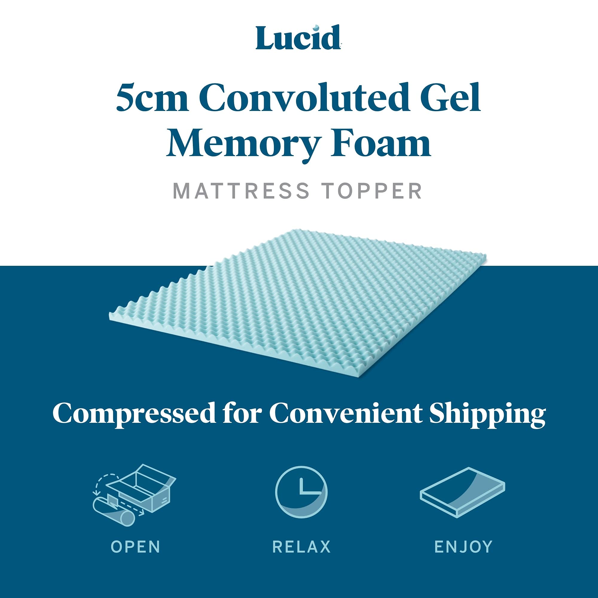 lucid-5-cm-gel-memory-foam-matratzen-topper-king-150-x-200-cm image 3